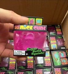 Schylling NeeDoh Nice Cube Super Solid Squish Pink Toy, FAST SHIPPING!