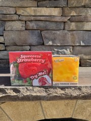 Sunny Days Squeezy Strawberry And Toymendous Cheese Sensory Toy New SHIPS TODAY