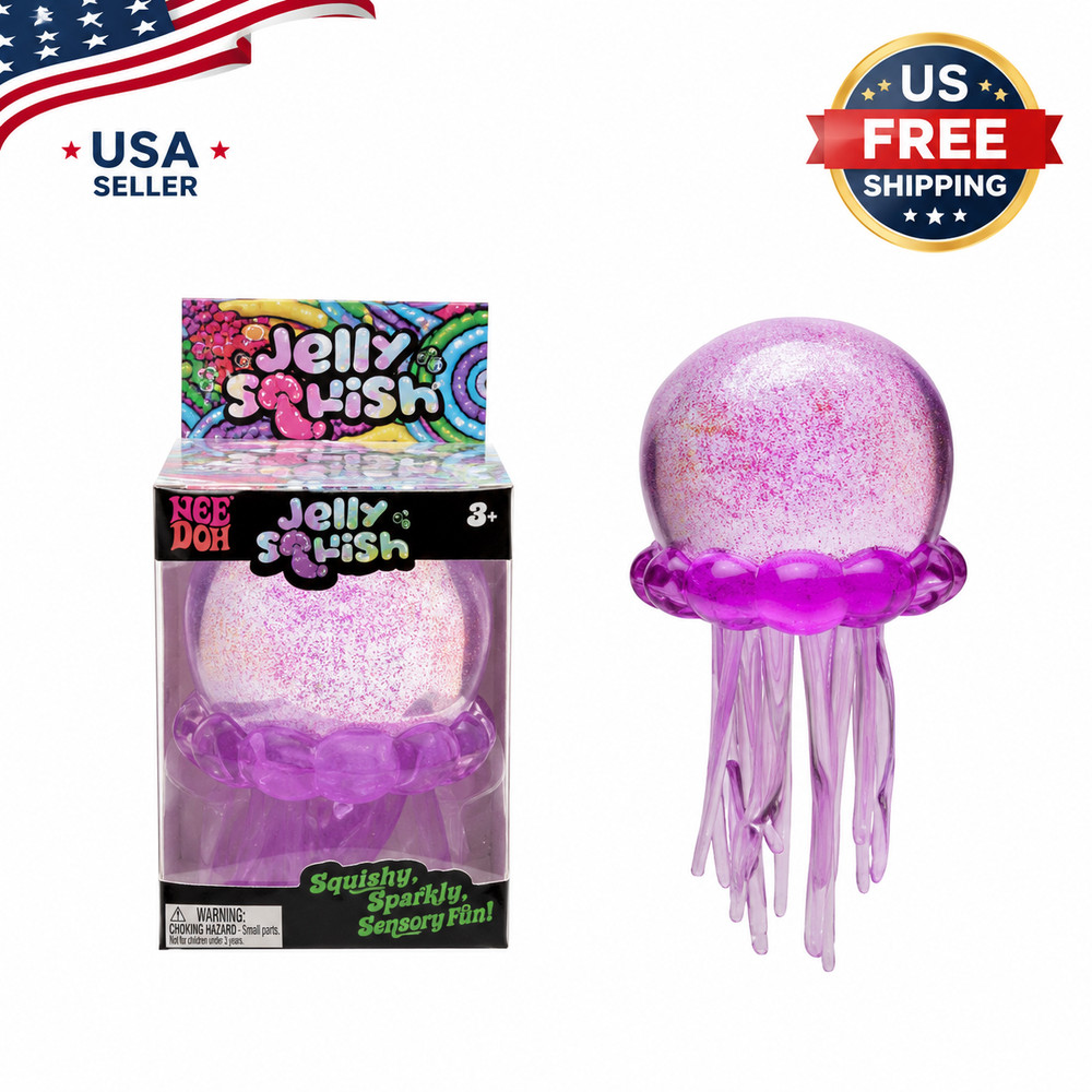 Nee Doh Jellyfish Sensory Squish Toy Soft Squeeze Gift US FREE SHIPPING