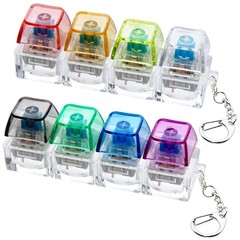 2 PCS Keyboard Fidget Toy, Keychain 2.8 x 7.4 cm, Transparent