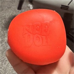 Nee Doh Red Squeeze Ball Tactile Toy for Ages 8-11, 12-16, 17 Years & Up