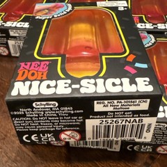 PINK & YELLOW Needoh NICE-SICLE Popsicle Nicesicle Jelly Squishy Toy NEE DOH NEW