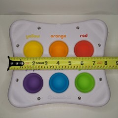 Fat Brain Toy Co Dimpl Duo Sensory Fidget Toy With Braille Colors Shapes Toddler