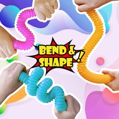 6 Pcs Pop Tubes Sensory Toys Fidget Toys Learning Toys for Toddlers Party Favors