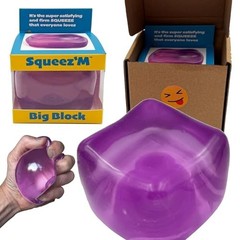 Premium Big-Block Squeez’M Cube –35% Larger Than Standard Size 3-Colors Included
