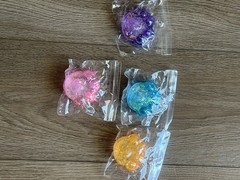 New Squishy Sensory Toy Glitter Squeezy Sparkle Sugar Pet Paw Print assorted