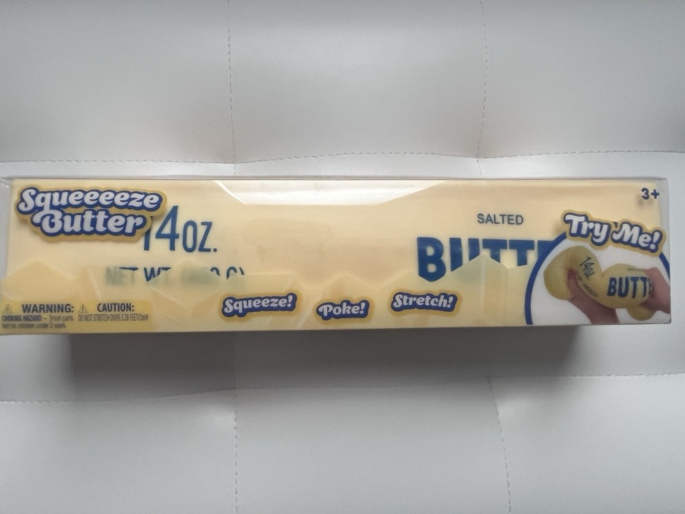 Giggle Zone Squeeeeze Butter 14oz Tactile Squeeze Toy Yellow Ages 4+