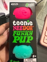 NeeDoh Teenie Funky Pup 3-Pack Squishy Dog Stress Ball AUTHENTIC NEW Schylling