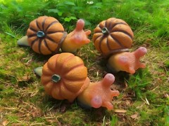 3d print, fidget, Pumpkin, Snail, figurine, gift, Fall party favor, Halloween