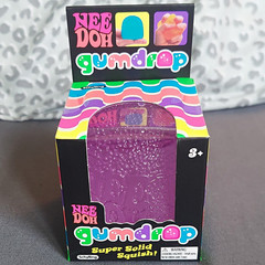 Schylling NeeDoh Gumdrop Super Solid Squish Squeeze Toy Purple