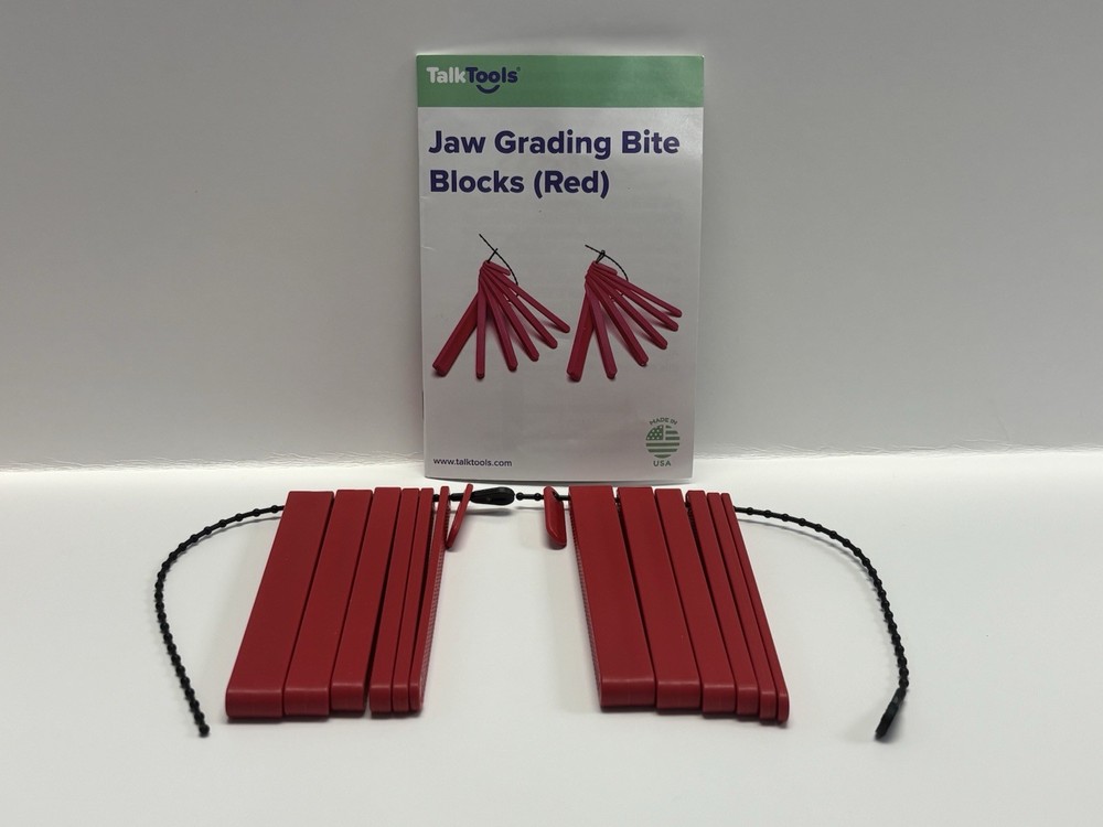 TalkTools Jaw Grading Bite Blocks Red Oral Motor Therapy Speech Feeding Tool Set
