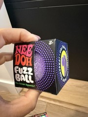 NeeDoh Super Fuzz Ball XL Velvet Squeeze Purple Fuzzball Squeeze Stress Ball NEW