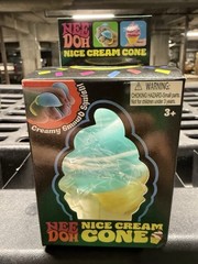 Nee Doh Nice Cream Cone Squeeze Toy, Squishy, Blue Needoh