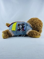 Sensory Fidget Dog Plush Golden Doodle Multiple Activities Weighted 13” Puppy