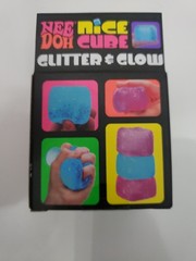 NeeDoh Nice Cube Purple Purple Glitter and Glow New In Box Great Gift