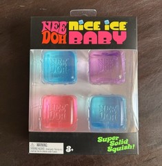 NeeDoh Nice Ice Baby 4 pack (Set of 4) Nee Doh Mini Nice Cube Pink Blue Purple