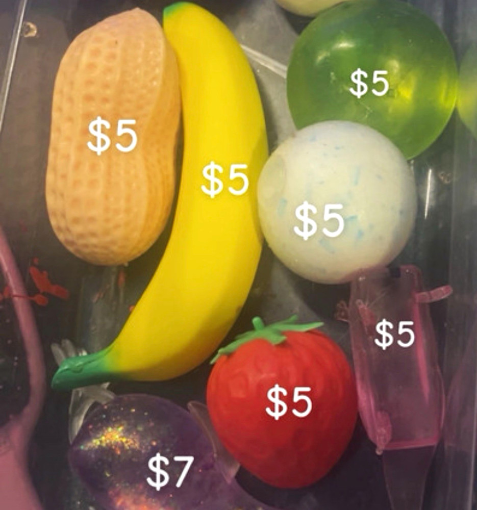 Assorted Multicolor Squeeze/Squishy Tactile Sensory Fruit & Ball Toys Lot