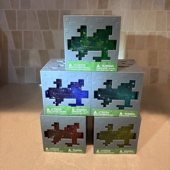 MINECRAFT JELLY CUBES – Viral Squishy NEW + RARE – Complete Set of 5