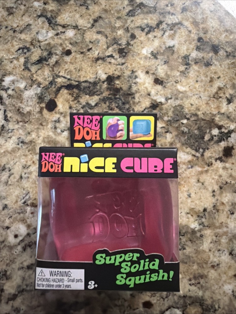 NeeDoh Nice Cube Super Solid Squish **Authentic** Pink