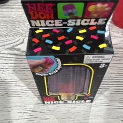 Nee Doh Nice-Sicle Super Solid Squish Tactile Squeeze Toy Purple Yellow Red Blue