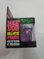 NeeDoh Nice Cube Purple Purple Glitter and Glow New In Box Great Gift