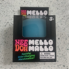 Schylling NeeDoh Mello Mallo Color-Changing Squish Toy, Blue, 3+, 26053HY