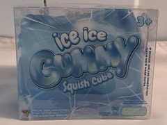 Ice Ice Gummy Squish Cube Blue Sensory Squeeze Toy, Ages 3+