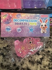 Pink Glitter Squishy Decompression Squeeze Stress Toy, Ages 3-5
