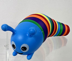 Fidget toy Rainbow Worm Articulated Slug Anxiety Relief aid book worm plastic