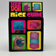 NeeDoh Nice Cube Super Solid Squish Sensory Toy Blue Teal
