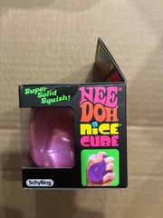 NEW Needoh Nee Doh Nice Cube Super Solid Squish Pink Toy, FAST SHIPPING!