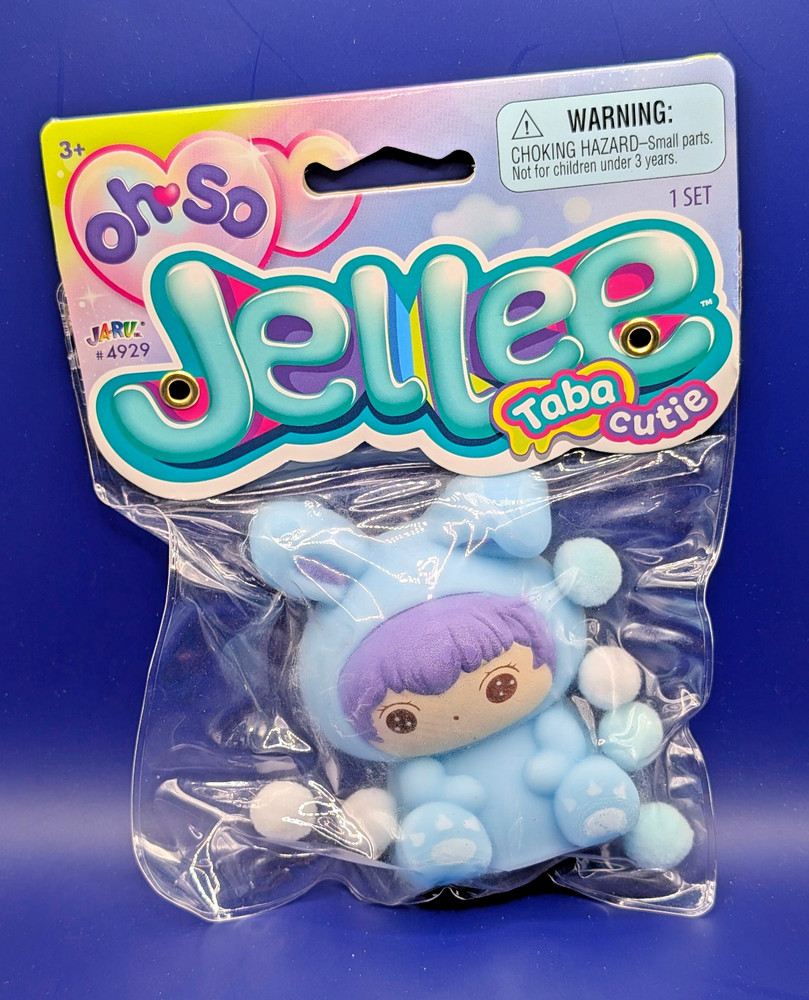 Jaru Oh-So Jellies Taba Cutie Blue/White Bunny Squishy Squeeze Toy #4929 Rare