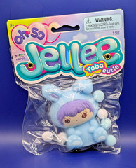 Jaru Oh-So Jellies Taba Cutie Blue/White Bunny Squishy Squeeze Toy #4929 Rare