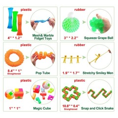 Scientoy Fidget Toy Set, 35 Pcs Sensory for ADD, OCD, Small, Multicolored
