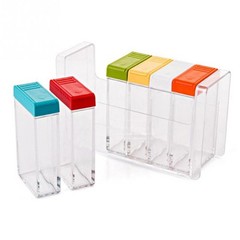 Spice Shaker, 6 Pcs Seasoning Rack Spice Pots Storage Container Condiment Jar…