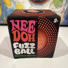 NeeDoh Fuzz Ball Velvet Squeeze Toy (Orange) Ages 3+