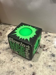 Needoh Teenie Single – Sensory Squeeze Toy – Mini Glow In The Dark – Green