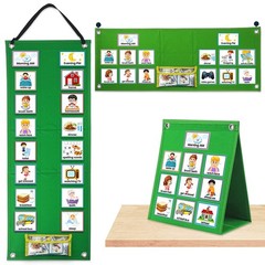Visual Schedule Chart for Kids – Daily Routine & Autism Learning Tool Green