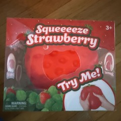 Sunny Days Squeeeeze Strawberry Tactile Squishy Squeeze Toy Red/Green