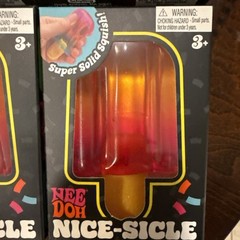 PINK & YELLOW Needoh NICE-SICLE Popsicle Nicesicle Jelly Squishy Toy NEE DOH NEW