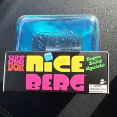 NeeDoh Nice Berg Blue XL Giant Nee Doh Niceberg Solid Squish Cube Ice Block