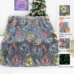 Glow in The Dark Game Twin Size – 60″ x 80″ (150 * 200 cm) Glow Game Blanket
