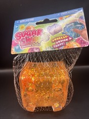Sugar Swaps Building Blocks Orange Glitter Squishy Sensory Fidget Toy ORB NEW