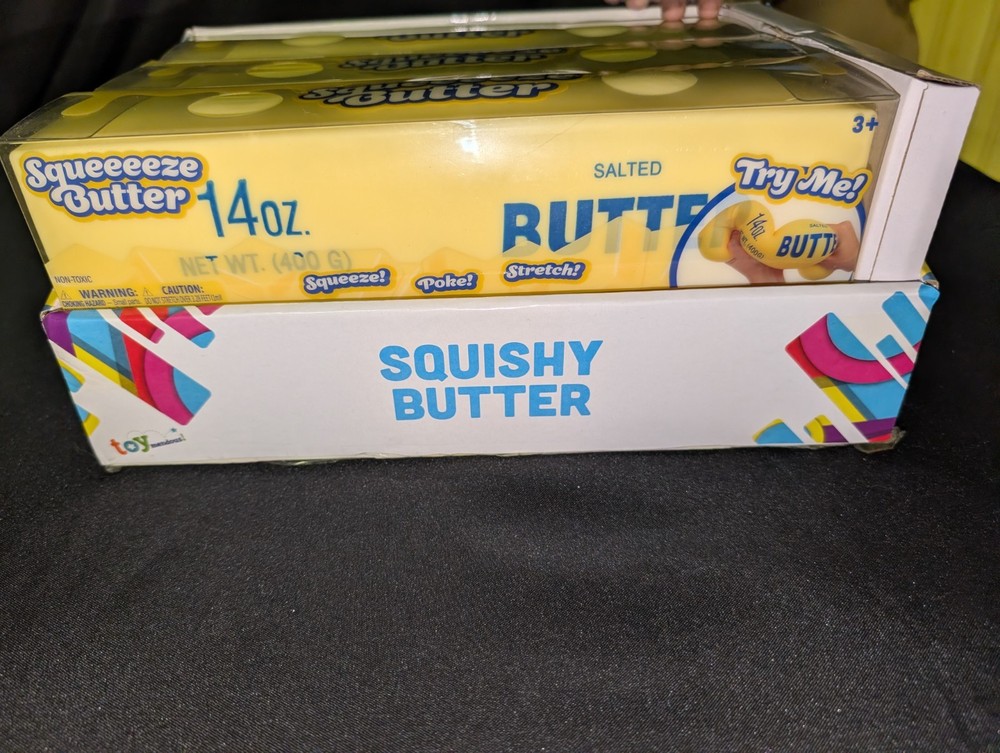 BUTTER SQUISHY 14OZ LOT OF (6) NEW IN BOX SQUEEZE BUTTER SUNNY DAYS GIGGLEZONE