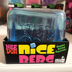 NeeDoh Nice Berg Super Solid Squish Squeeze Toy, Blue, Ages 3+ Kids Teens