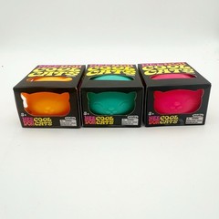 X3 Schylling NeeDoh Cool Cats Squishy Squeeze Toy Orange Teal Pink