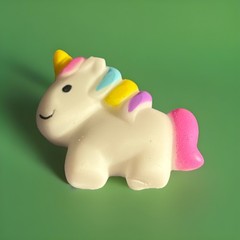 Jaru Toys Squeesh Yum Jiggly Gummy Feel White Unicorn Stretchy Toy