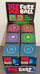 (Case of 12)Needoh Fuzz Ball Velvet Squeeze Squishy Squeeze Toy Nee Doh Fuzzball