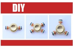 Brass Fidget 6 Point Hand Spinner Finger Gyro Toy EDC Focus Stress Reliever Toys