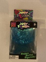 NeeDoh Blue JELLY SQUISH Sparkle Jellyfish Squishy Nee Doh 100% Authentic